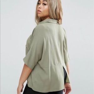 ASOS CURVE BLOUSE WITH SPLIT BACK